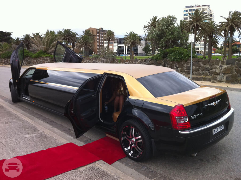 Gold on Black  Phantom Chrysler 300C Limousine
Limo /
Bayswater VIC 3153, Australia

 / Hourly AUD$ 320.00
